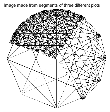 lines from the inside edges of a circle