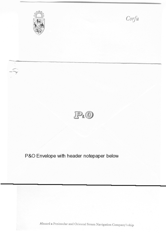 Corfu letter paper with envelope