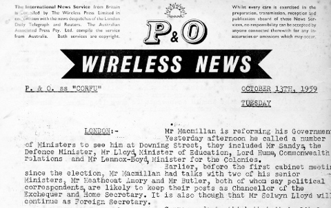 Sample of Ships daily newspaper