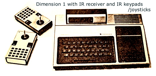 Dimension 1 computer with IR receiver and IR keypads