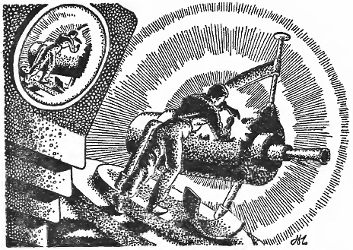 illustration from New Worlds #8 1950