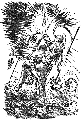 illustration from Three Day Tidal in New Worlds magazine