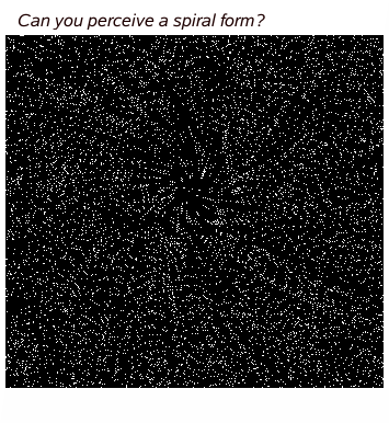 random dots- can you see a spiral?