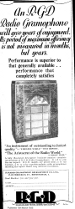 advert for 1935 RGD radiogramophone