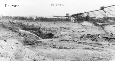 open cast tin mine, malaya 1961