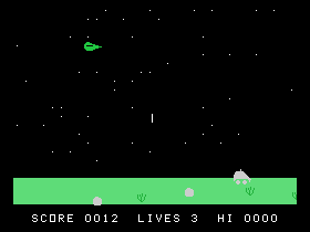 screen dump of game Tank Atak screen image of program