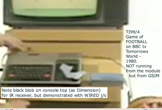TI99/4 computer on BBC Tomorrows World