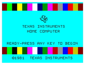 TI99/4a Title Page screen grab
